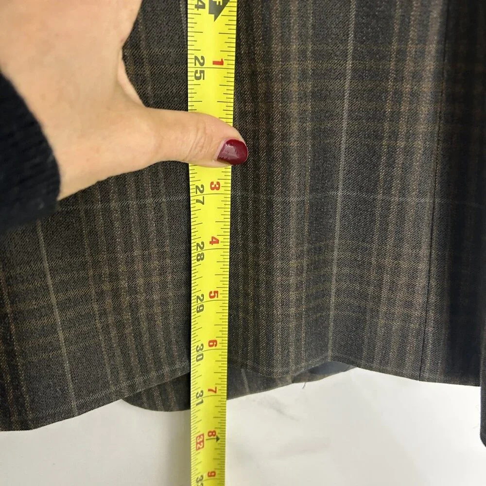 VTG 41 R Loro Piana Tasmanian Wool 120's Plaid Brown Blazer Sports Coat Career